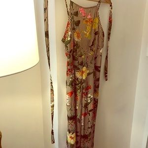 Striped and flowered jumper